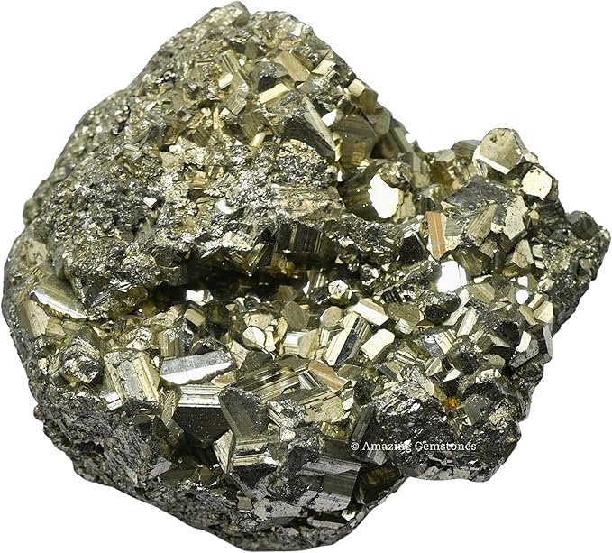 Natural Pyrite Crystal Cluster