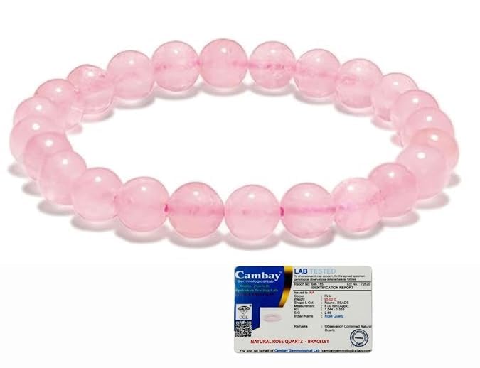 Natural Rose Quartz Crystal Bracelet